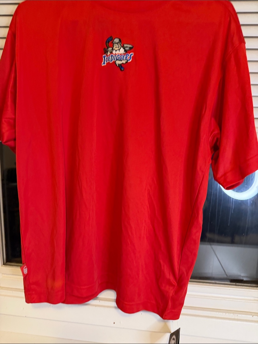NWT Alpena Ice Diggers Hockey Shirt Be WickID Performance Red Pepsi Men’s M